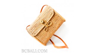 wallet purses bag rattan ata grass hand woven balinese design